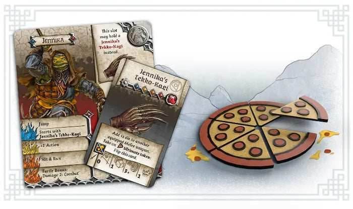 Zombicide: White Death Jennika and Plastic Pizza Tokens Pack - Kickstarter Exclusive -