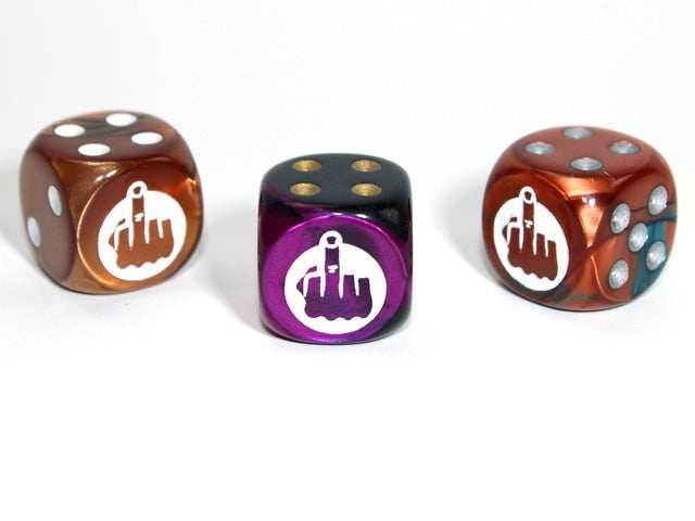 Middle Finger d6 Pipped Dice | Customized d6 Dice in Various Colors (sold per piece) -
