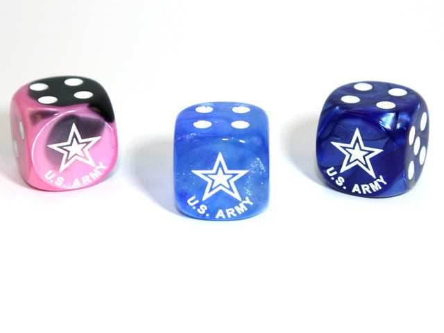 Army d6 Pipped Dice 16mm | Army Themed Dice of Random Color (sold per piece) -