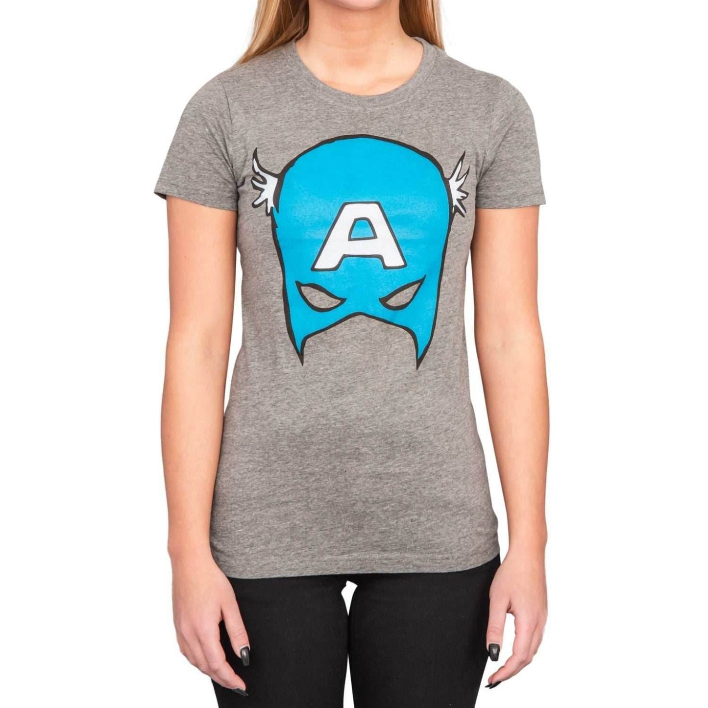 Captain America Big Blue A Mask T-Shirt - S