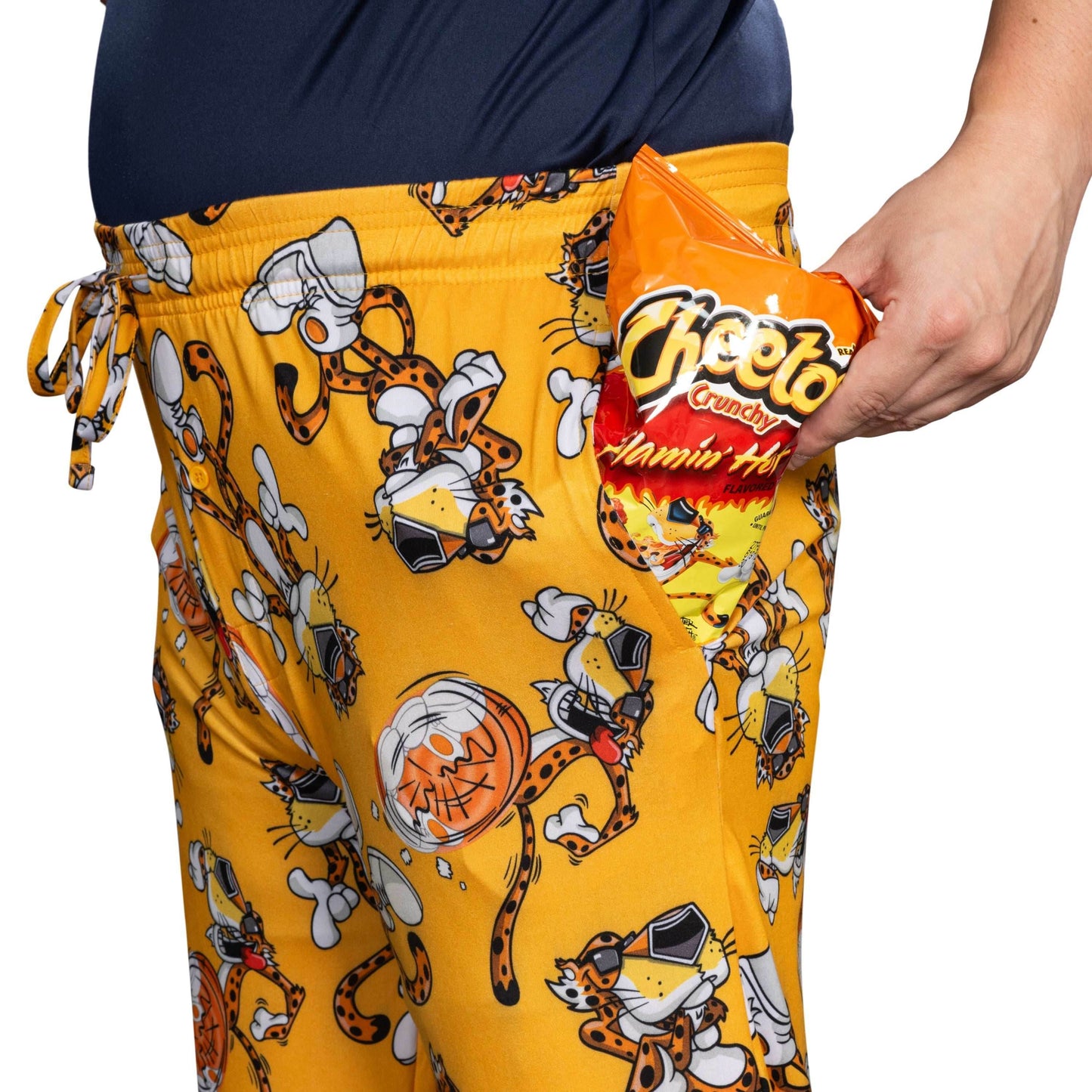 Mad Engine Chester Cheetos Lounge Pose Pajamas Officially Licensed Men's Lounge Pants - XS