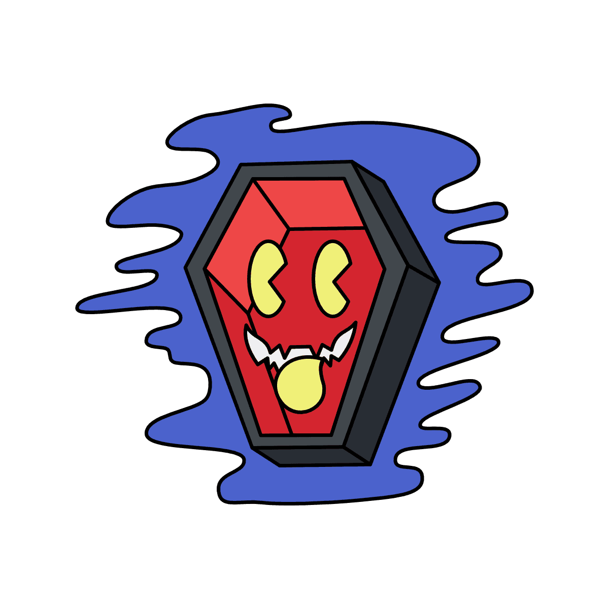 Coffin Enamel Pin -