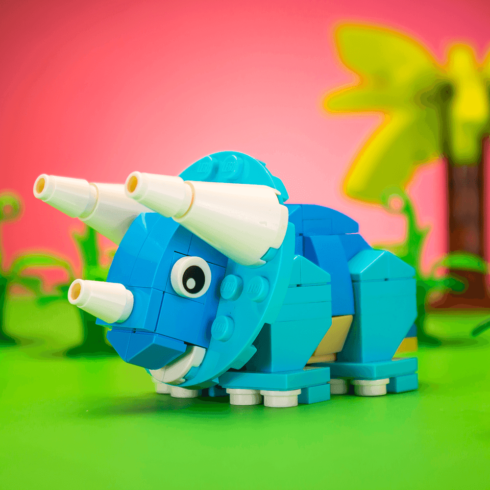 Triceratops - Custom Dinosaur Set made using LEGO parts - B3 Customs -