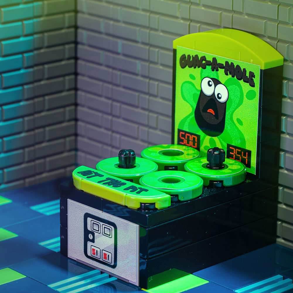 Guac-A-Mole - Custom Arcade Whac-A-Mole Set made using LEGO parts - B3 Customs -