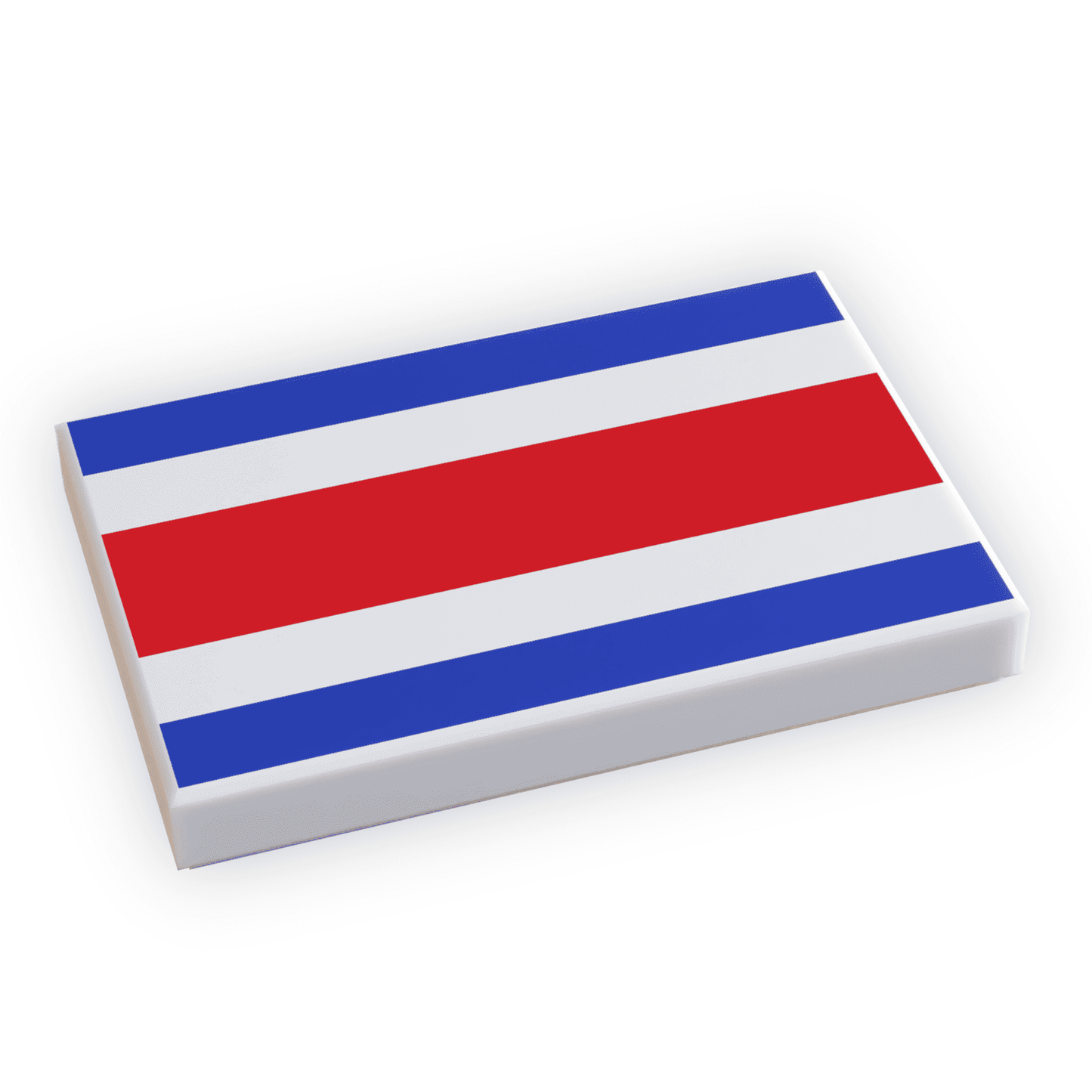 Costa Rica Flag (2x3 Tile) made using LEGO part -