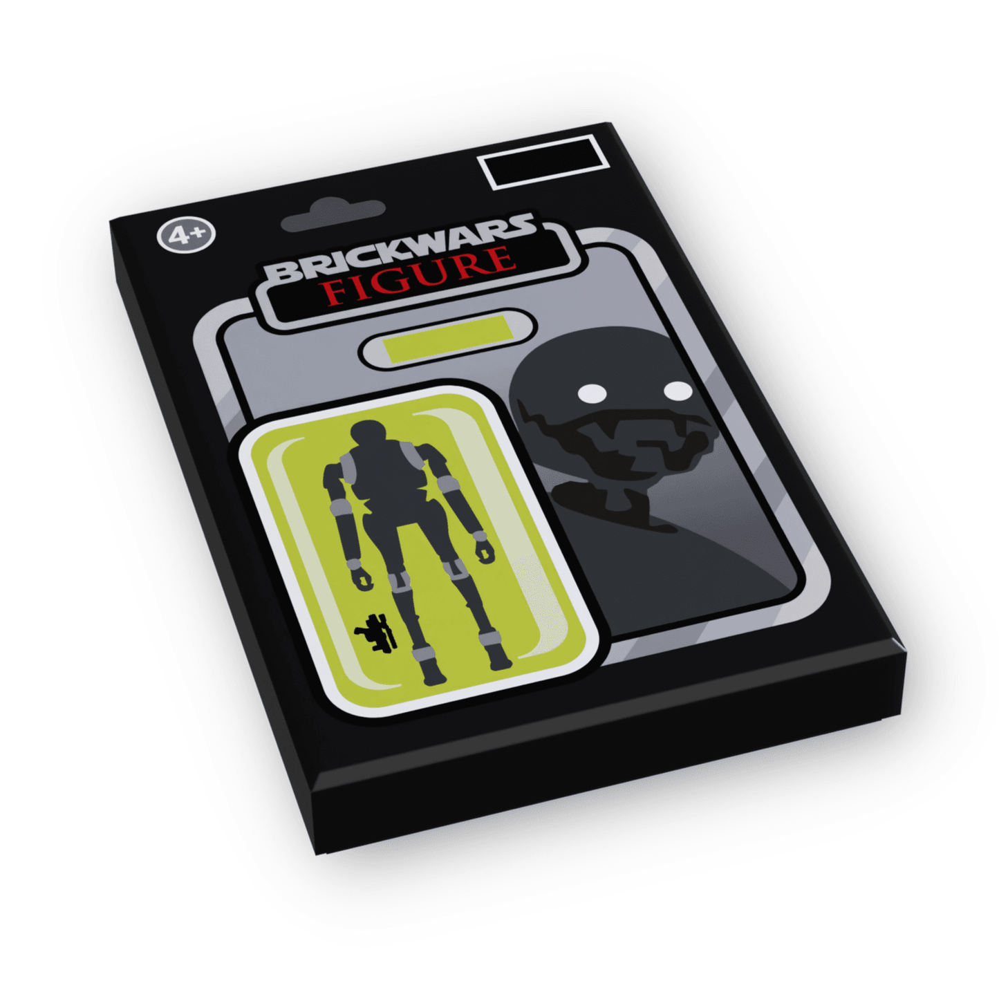 K2-Bro Vintage Action Figure Tile (2x3) made from LEGO parts -