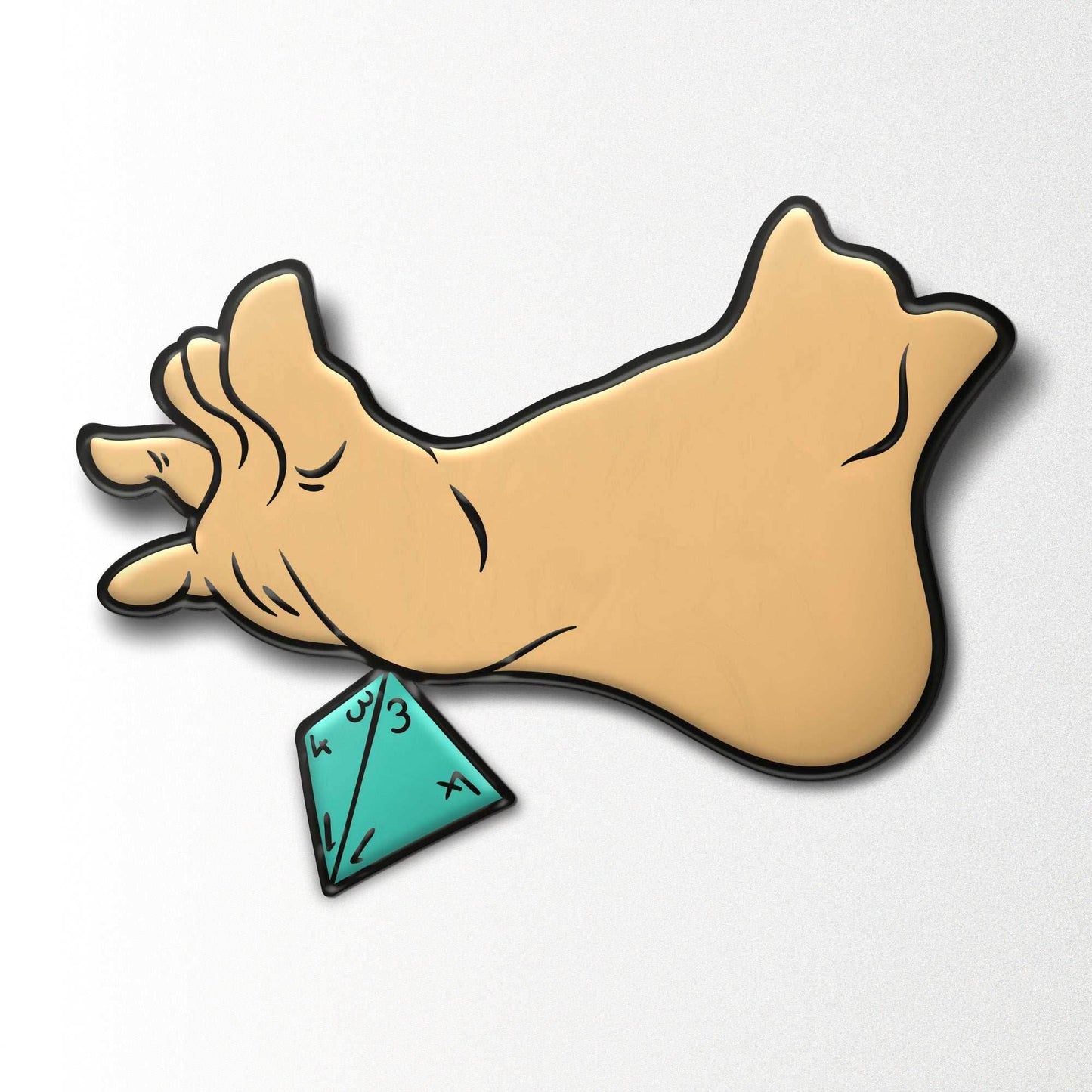 D4 Foot - Enamel Pin -