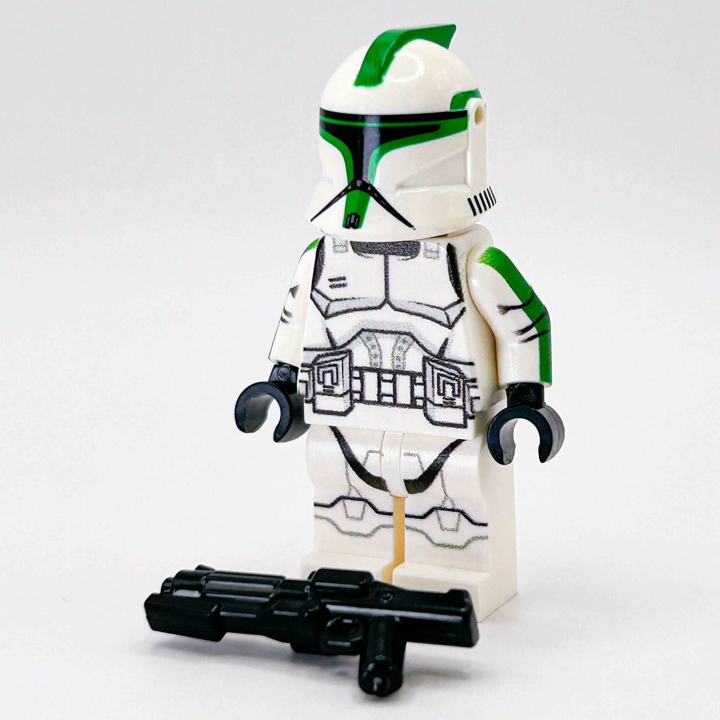 Custom 41st Clone Trooper (Green, Phase 1) Minifig - B3 Customs -