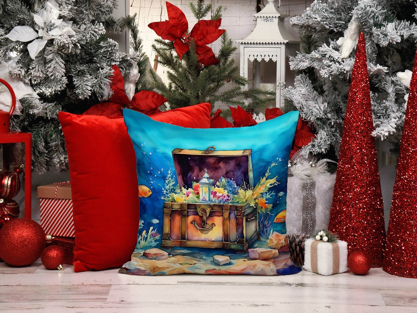 Treasure Chest Throw Pillow -