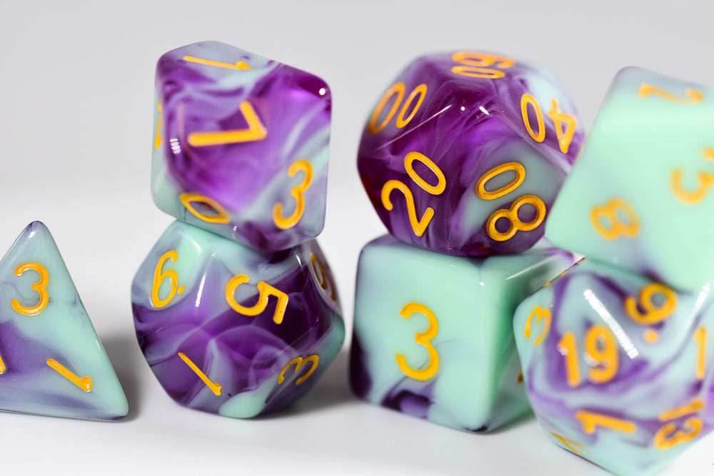 Mystic Orchid Dual Color Swirl Translucent Purple/ Opaque Green -