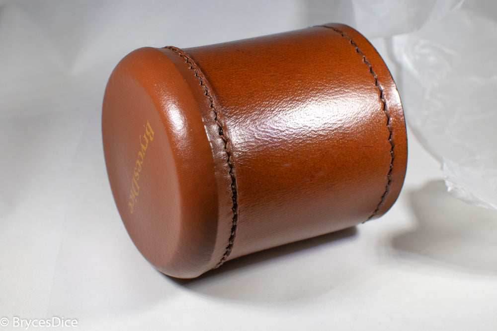 Handmade Leather Dice Cup (Light Brown) -