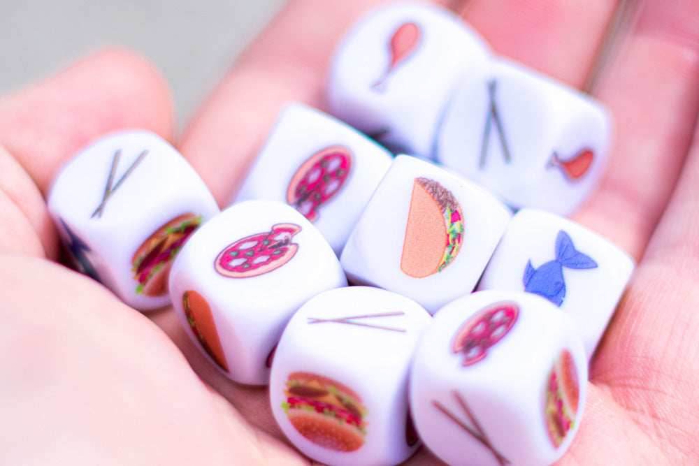 Food Dice d6 | Decide What to Eat Dice 6-Sided 16mm Foodie Dice - 1 Dice
