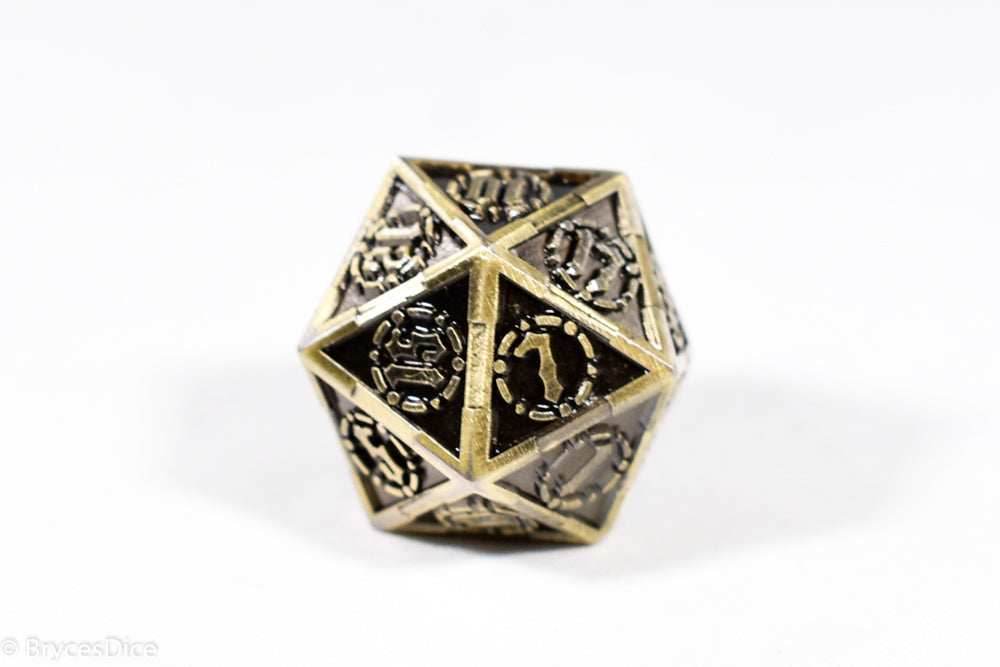 Single d20 Gold Sword Strengthened Metal -