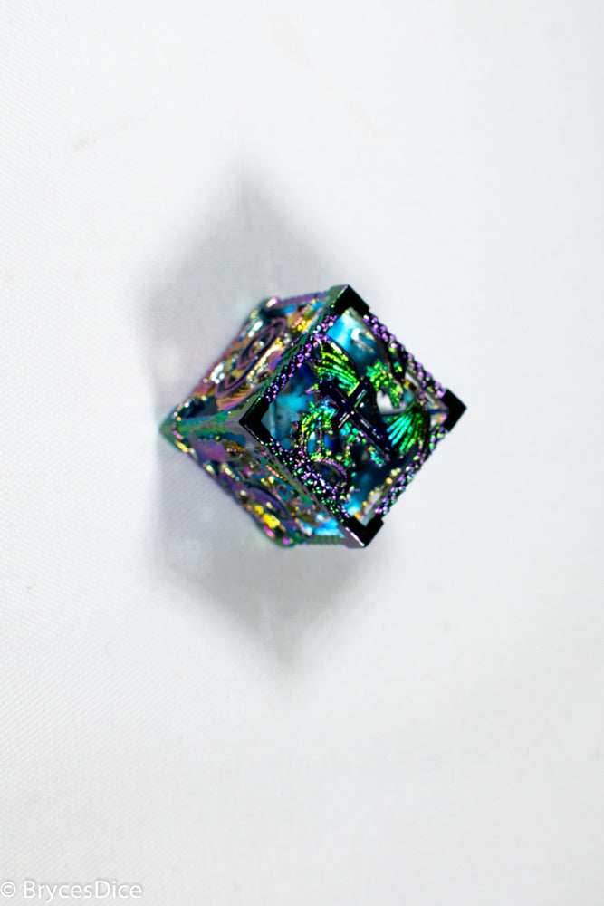 Single D6 Deadly Dragon Dice (Multiple Colors) - Rainbow