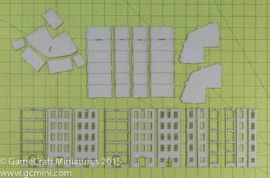 15mm European City Corner Building (Matboard) - 15MCSS125 -