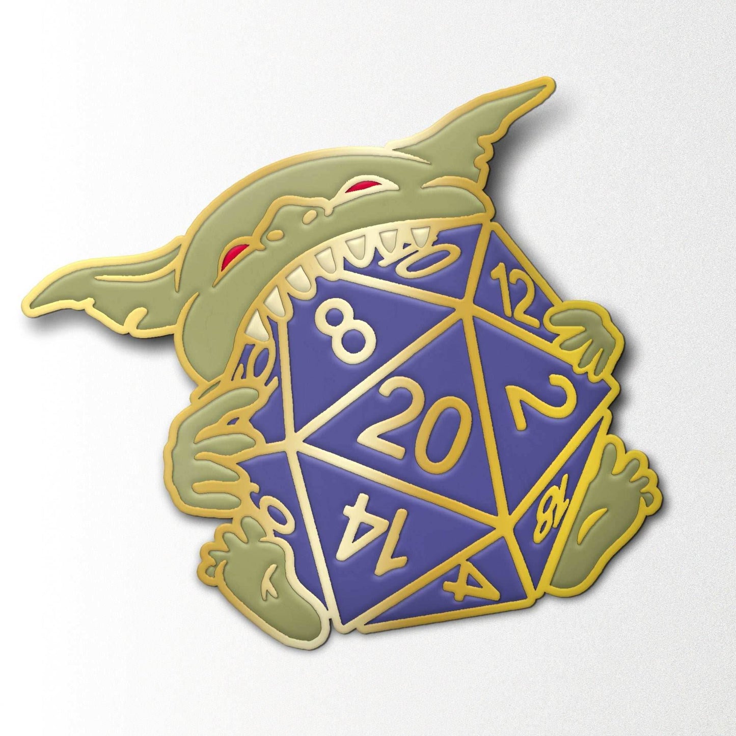 Dice Goblin Feeding - Enamel Pin -