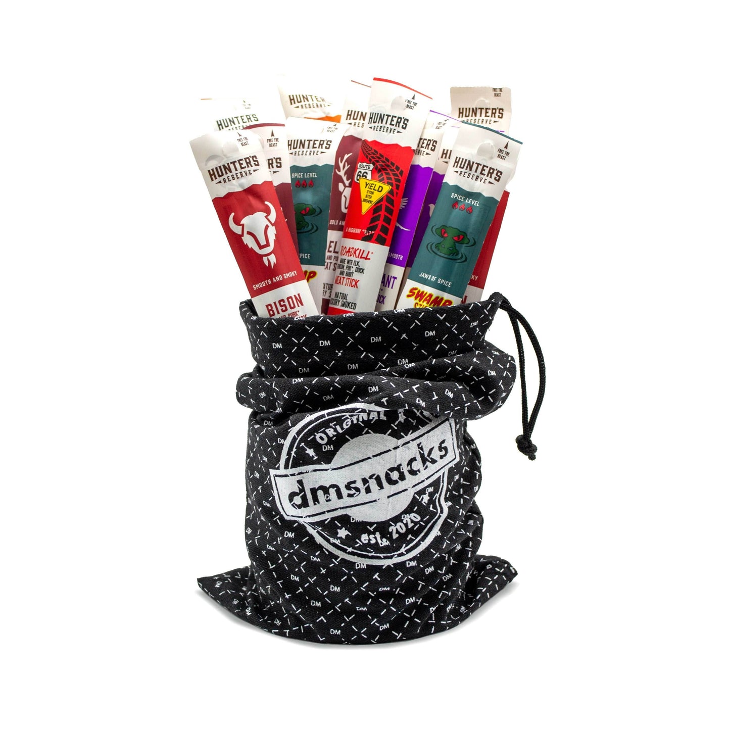 Exotic Meat Sticks Bag – 14 Wild Jerky Snacks | Gourmet Gift with Gamey Flavors -