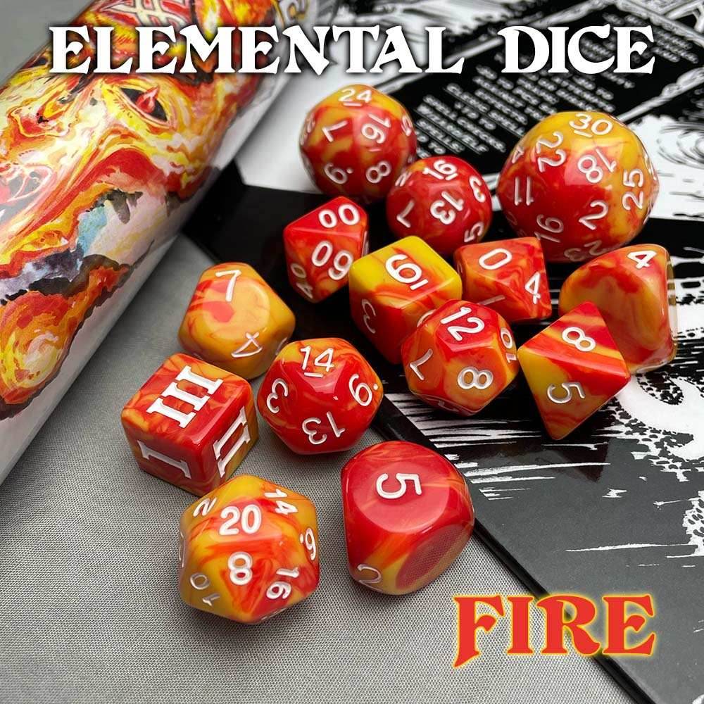 Dungeon Crawl Classics Dice: Elemental Dice - Fire -