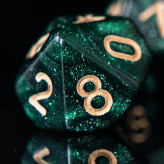 Enchanted Forest Dew Acrylic Dice Set -