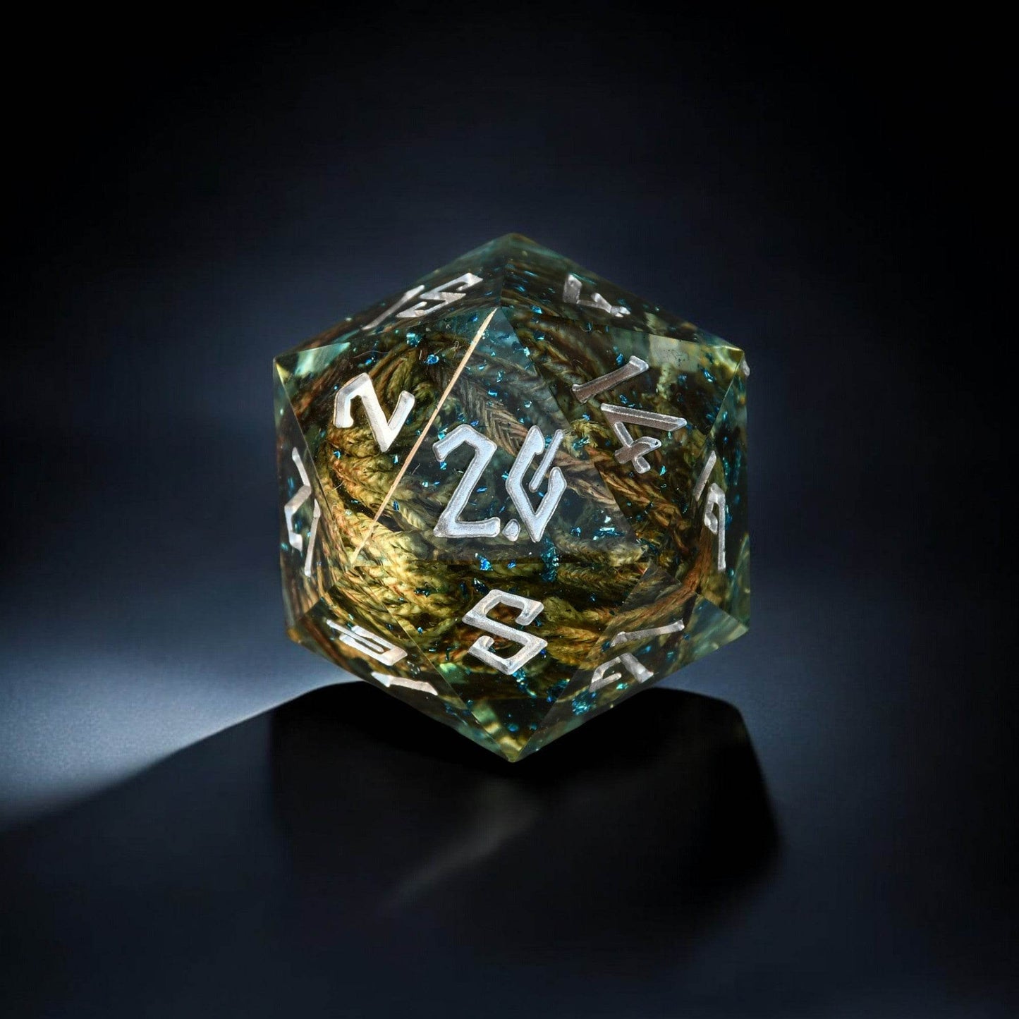 Enchanted Lake Silver Resin 30mm D20 'PRE-ORDER | SPRING EVENT DEAL' -