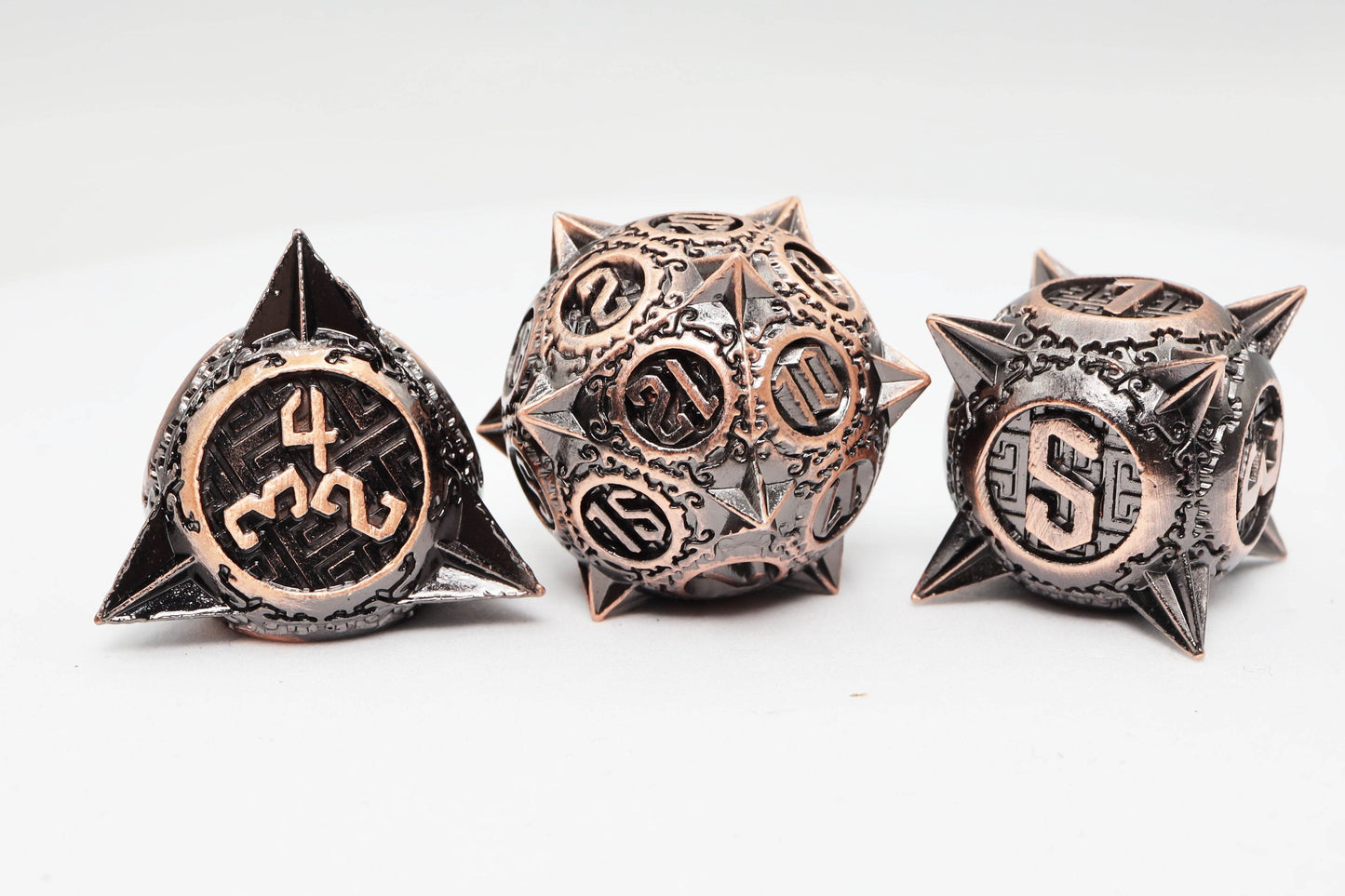 Meteor Storm: Copper Asteroid - Metal RPG Dice Set -