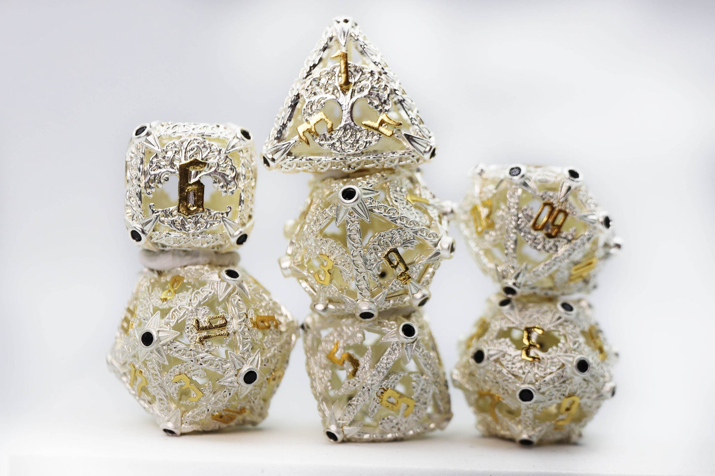 Trees of Virtue: Tree of Mercy - Hollow Metal RPG Dice Set -