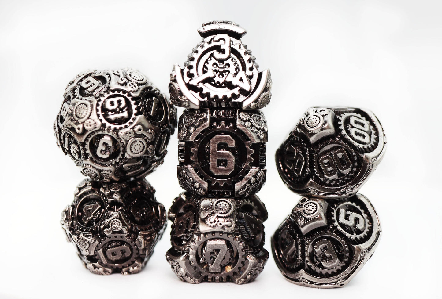 Airship Gears: Fierce Flotilla - Metal RPG Dice Set -