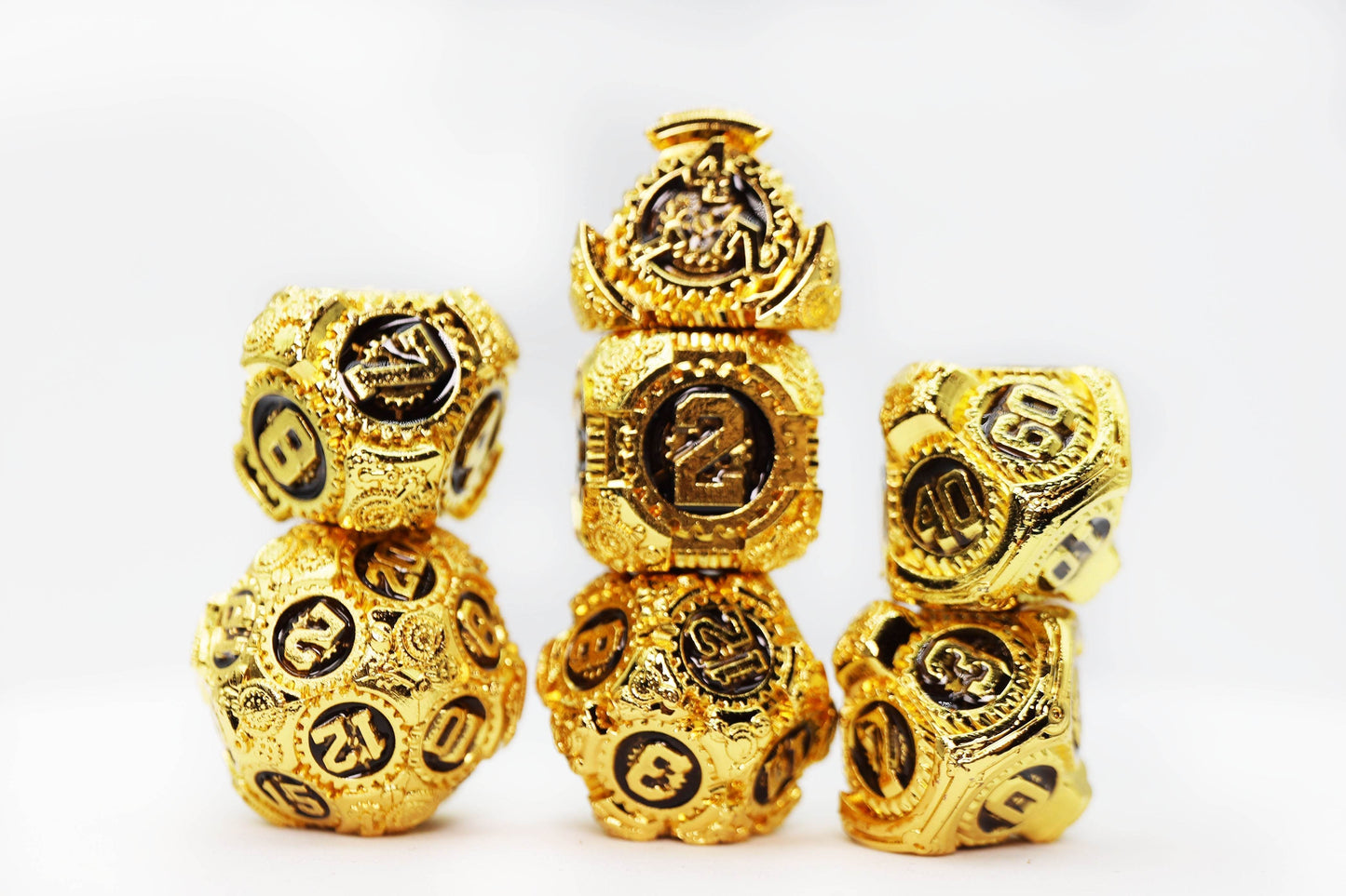 Airship Gears: Imperial Aircraft - Metal RPG Dice Set -