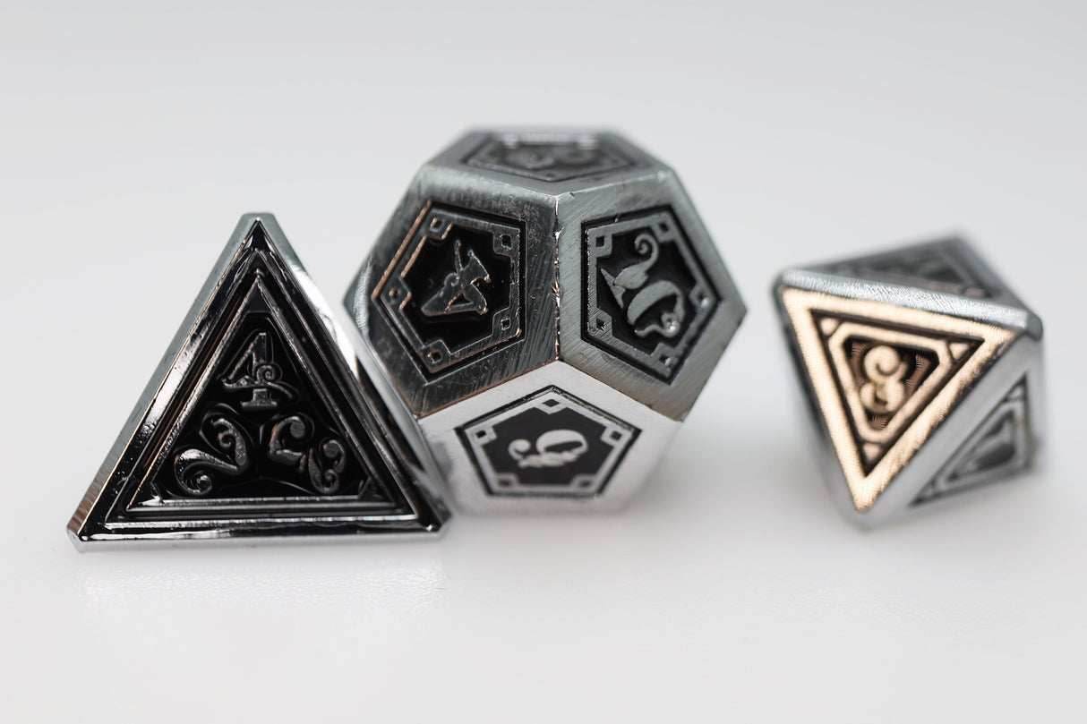 Alchemist Metals: Necrotic - Metal RPG Dice Set -