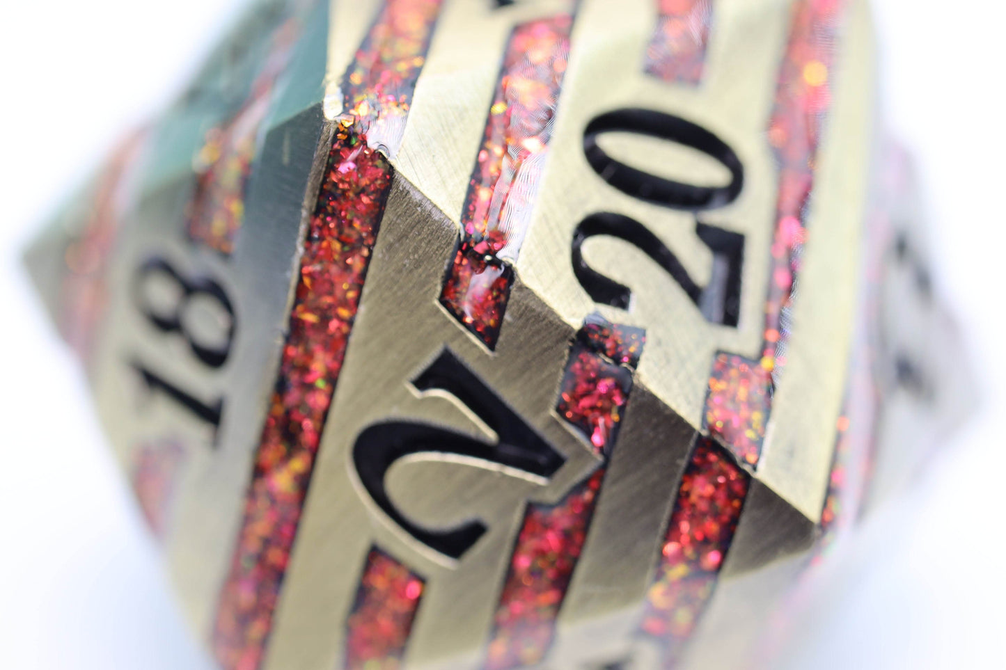 35mm Metal D20 - Bronze with Red Mica -