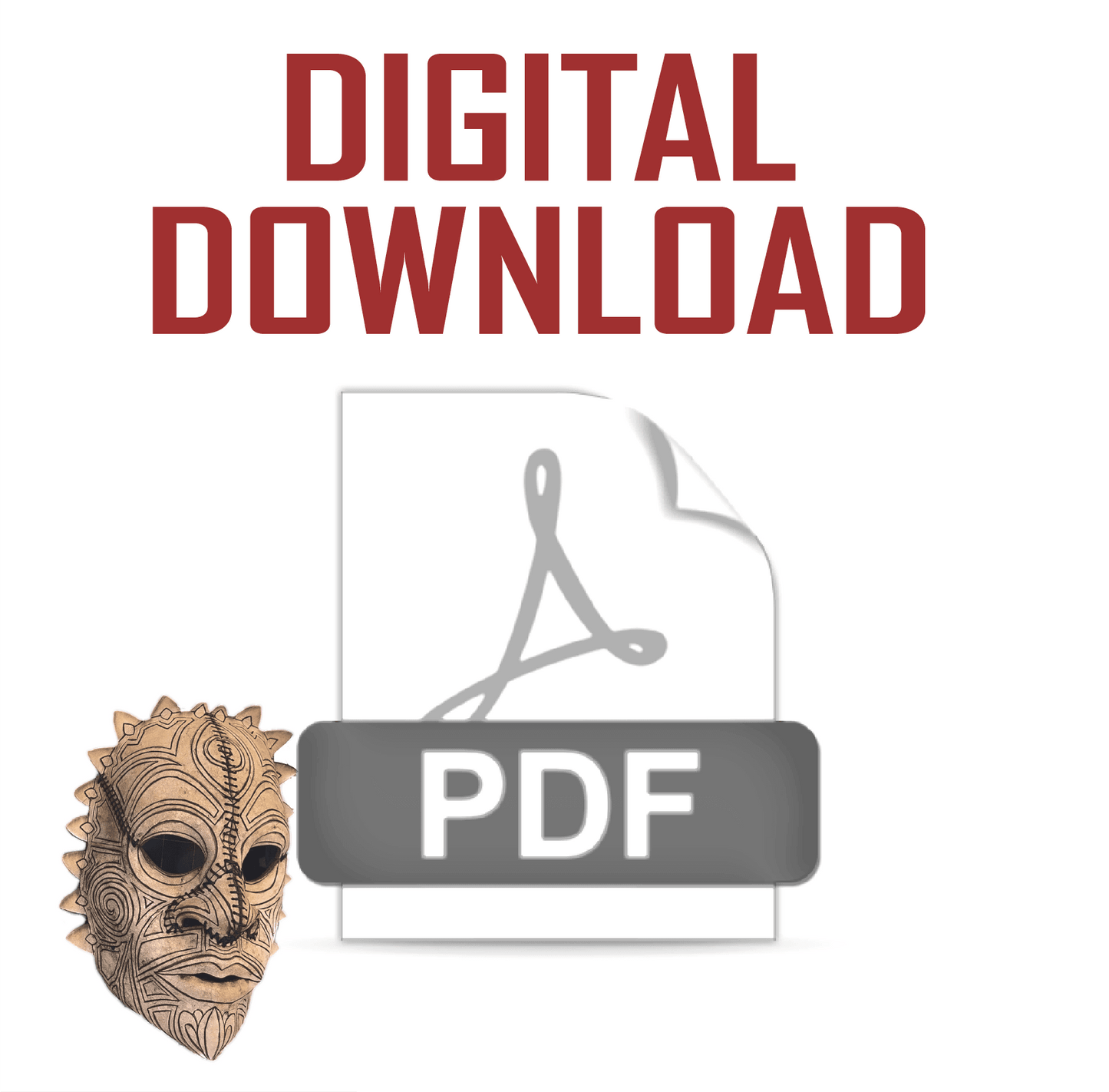 Leather Tribal Mask Printable Pattern Bundle — Intermediate + Advanced -