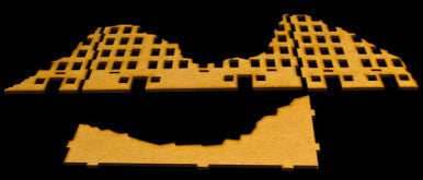 Ruined City Building 3 (MDF) - 15MMDF003 -