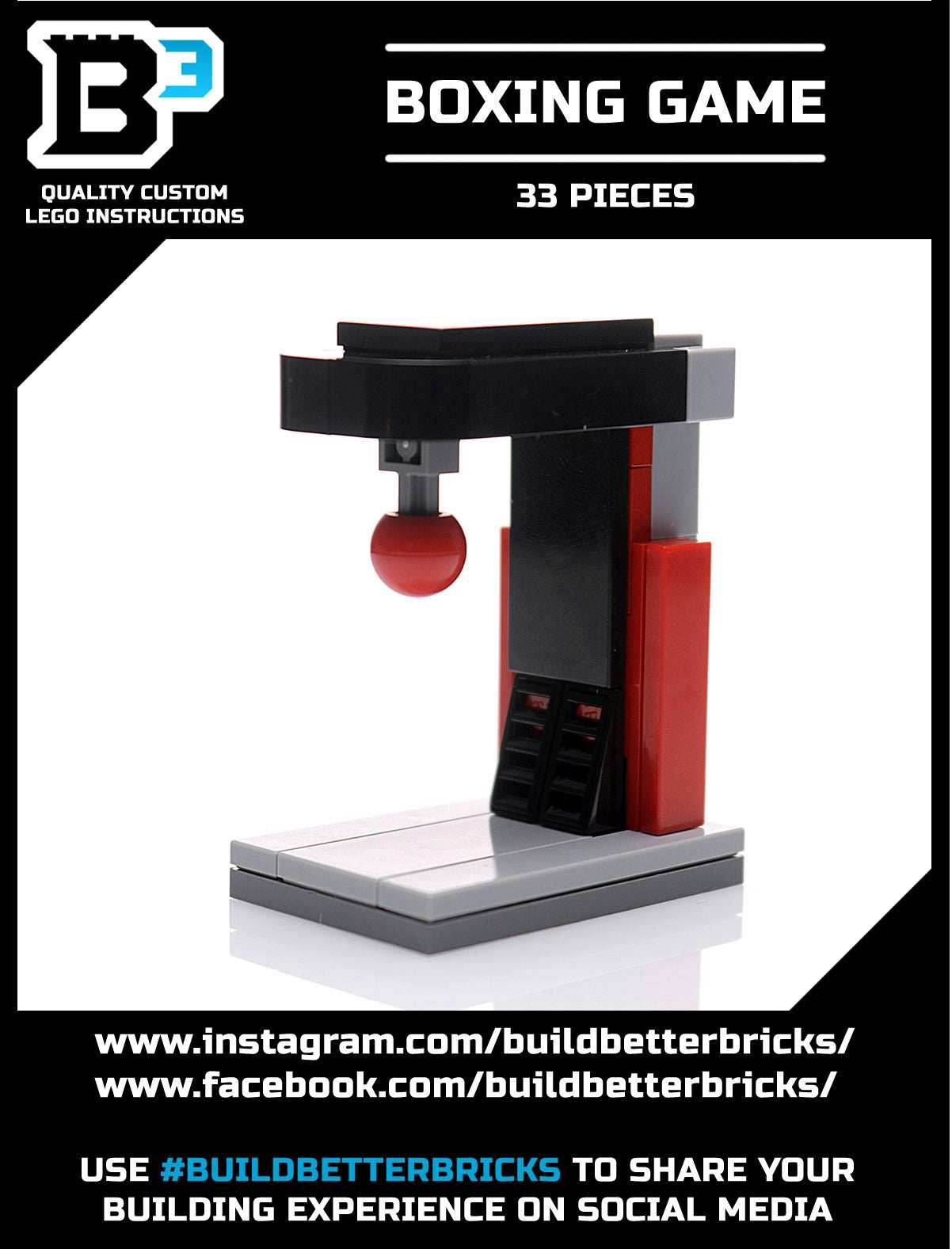 Arcade Boxing Game Machine made using LEGO Parts - B3 Customs -