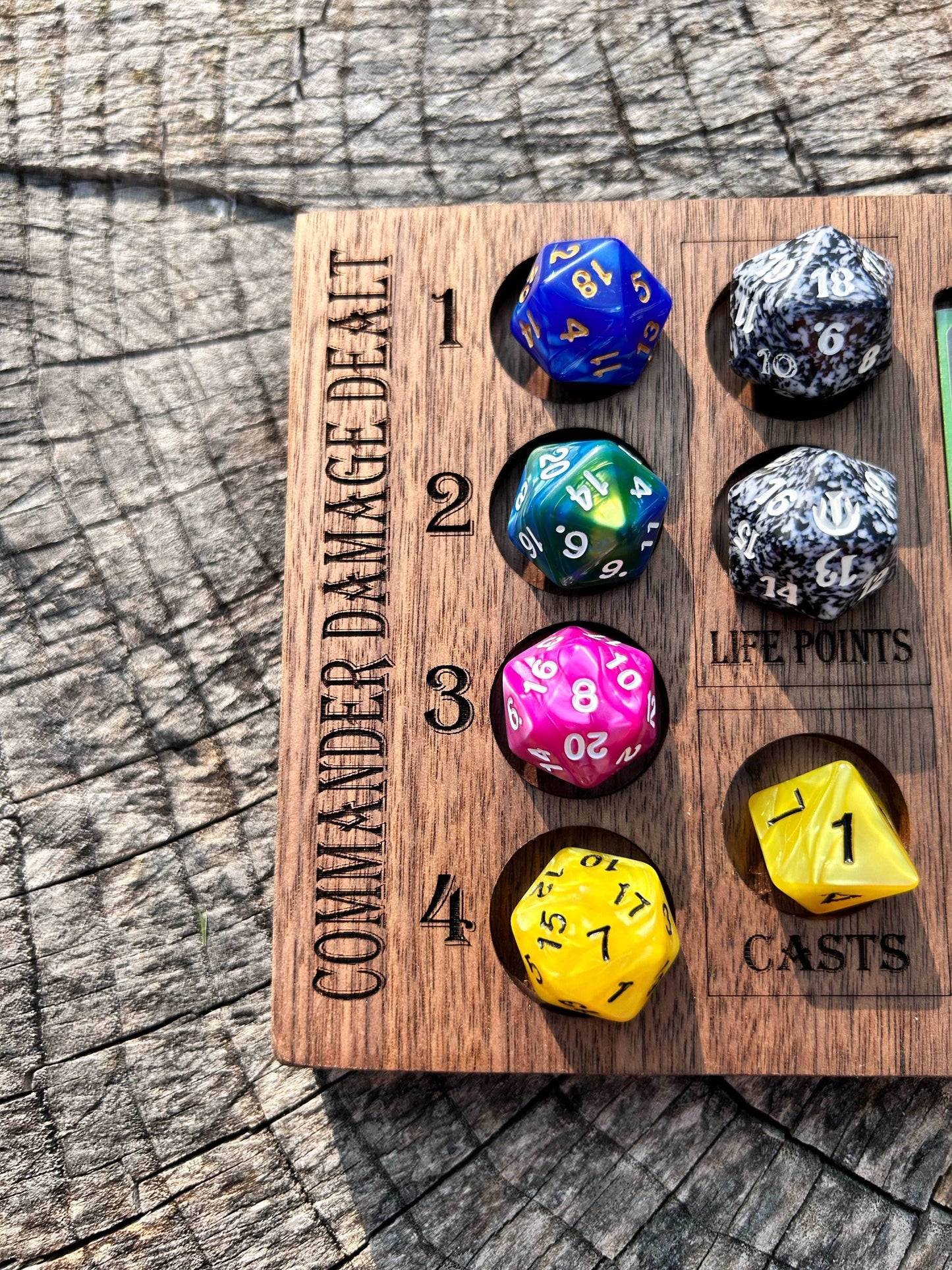 MTG Wooden Commander Station - Walnut