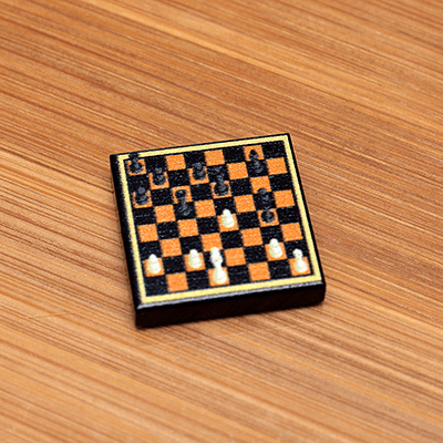 Chess Printed 2x2 Tile made using LEGO parts - B3 Customs -