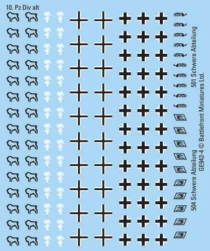 Flames of War: German DAK Decals -