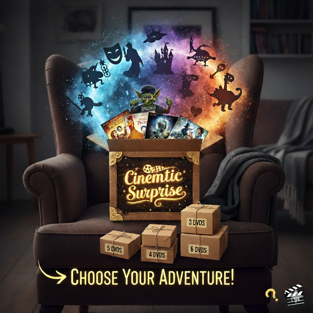 The Cinematic Surprise! 🎬 Pick Your Pack: 3, 4, 5, or 6 Mystery DVDs - ANY GENRE!!