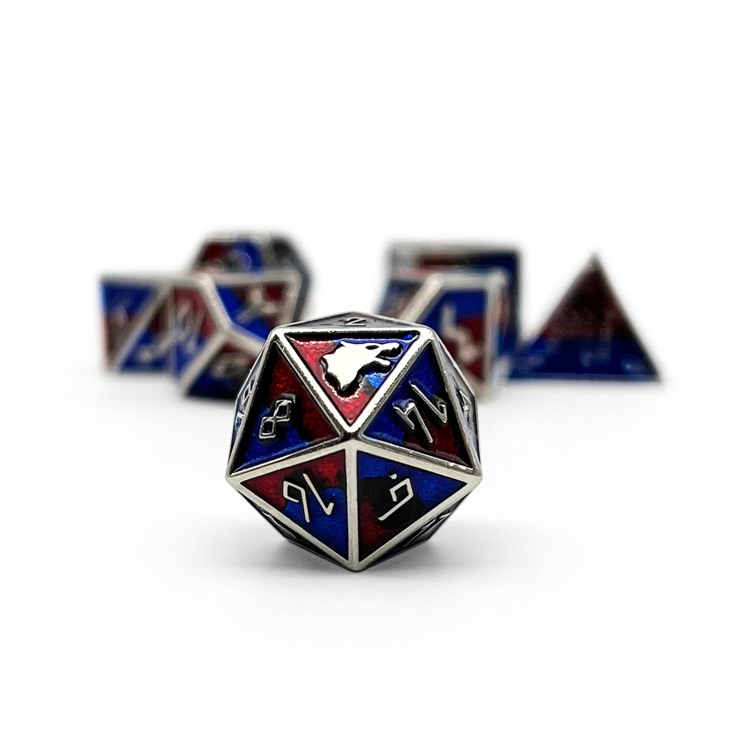 Geri - Norse Themed Metal Dice Set -