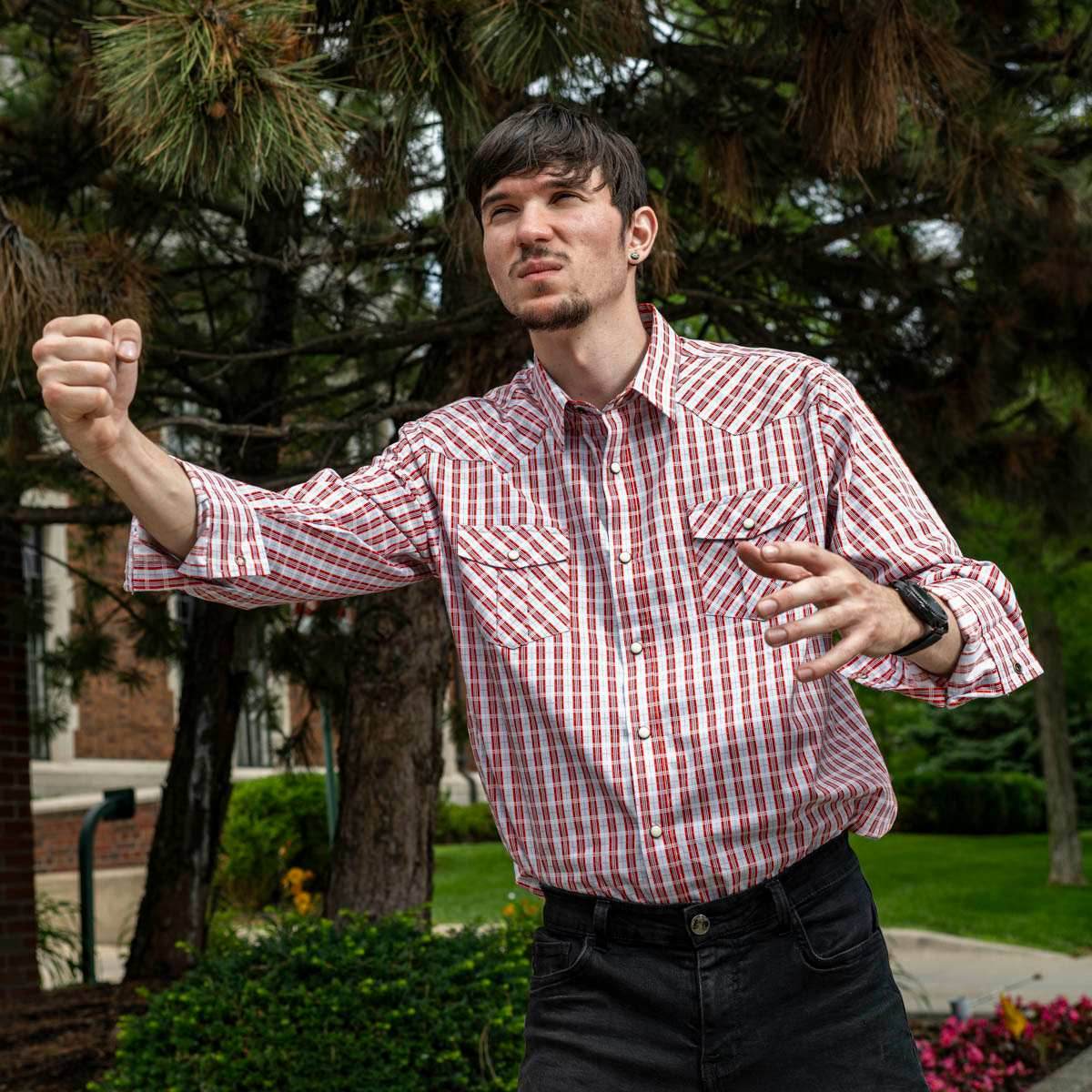 LetterKenny Wayne Plaid Costume Shirt - S