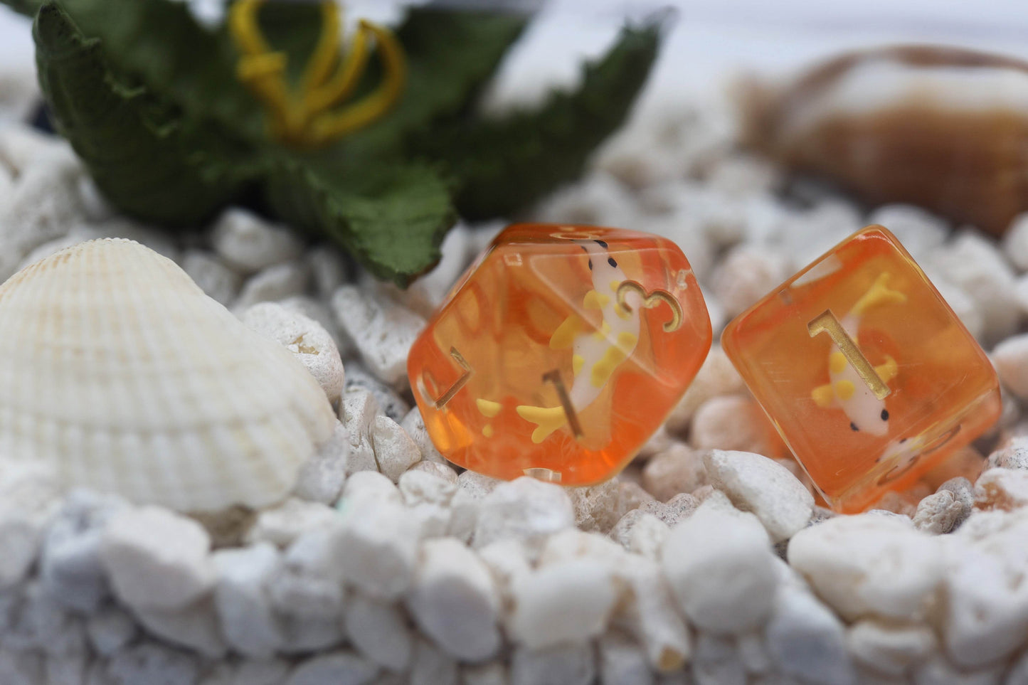 Golden Koi Fish RPG Dice Set -