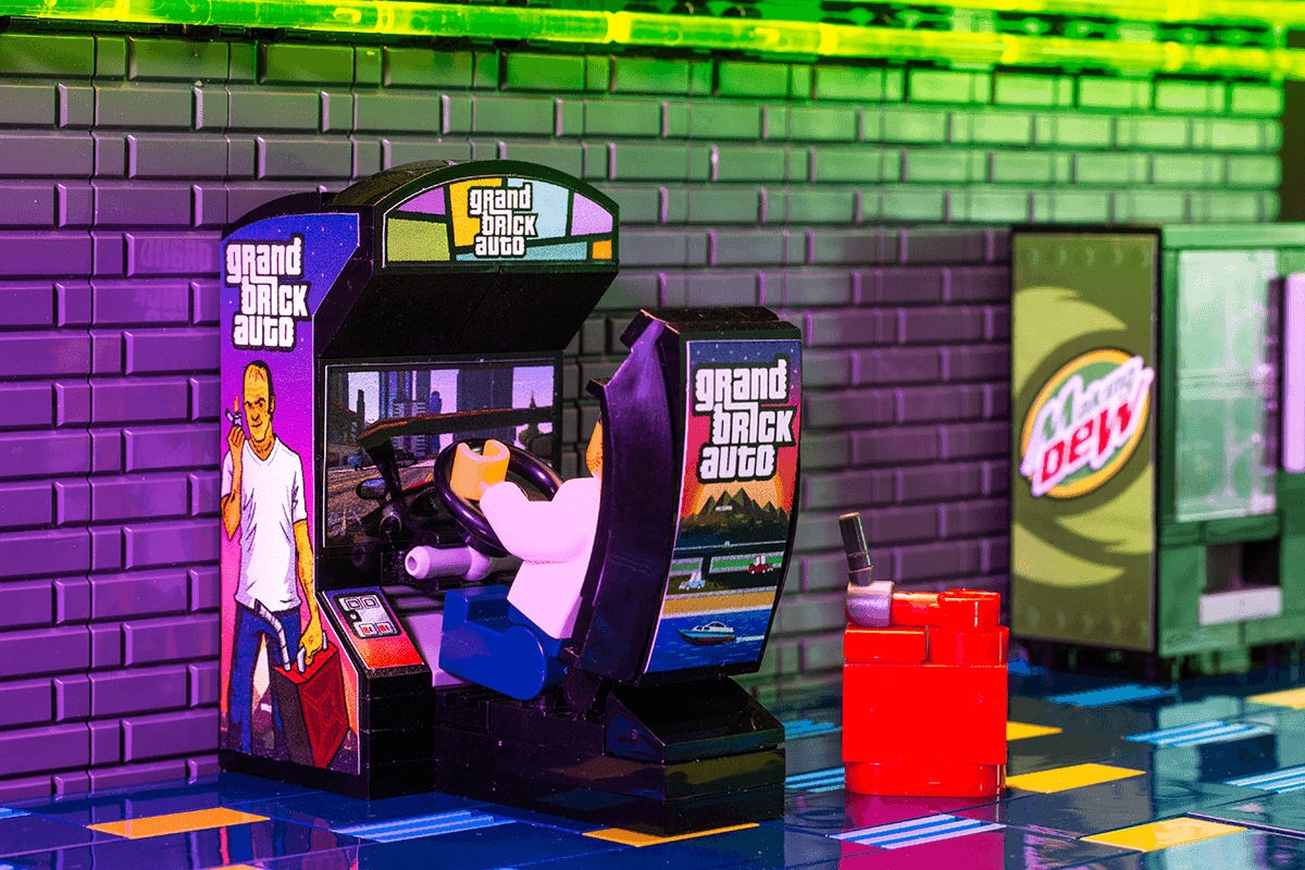 Grand Brick Auto - B3 Customs Arcade Racing Game made using LEGO parts -