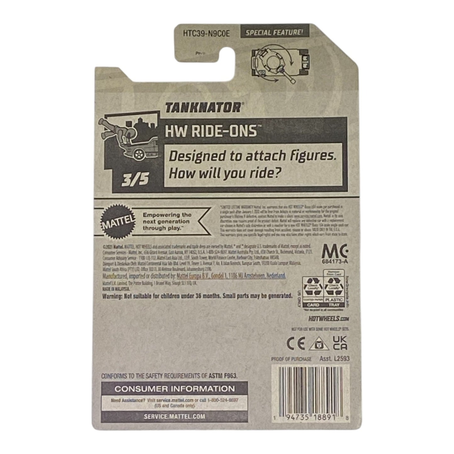 Hot Wheels Tanknator - HW Ride-Ons Series 3/5