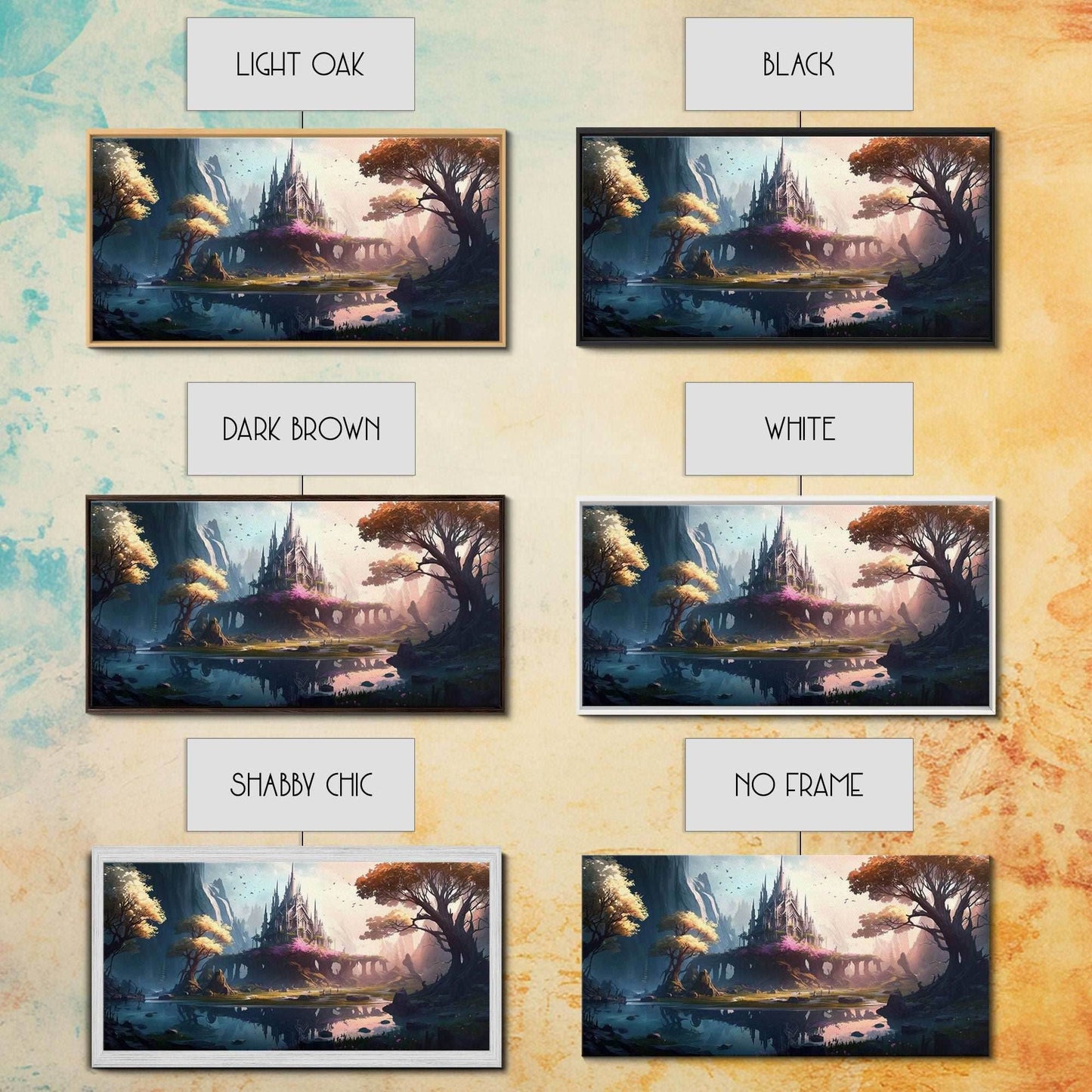 Norse Mythology Art, Alfheim Realm of the Light Elves, Framed Canvas Print, Fantasy Wall Art - 10x20 Inches / Gallery Wrap Canvas - Ready To Hang