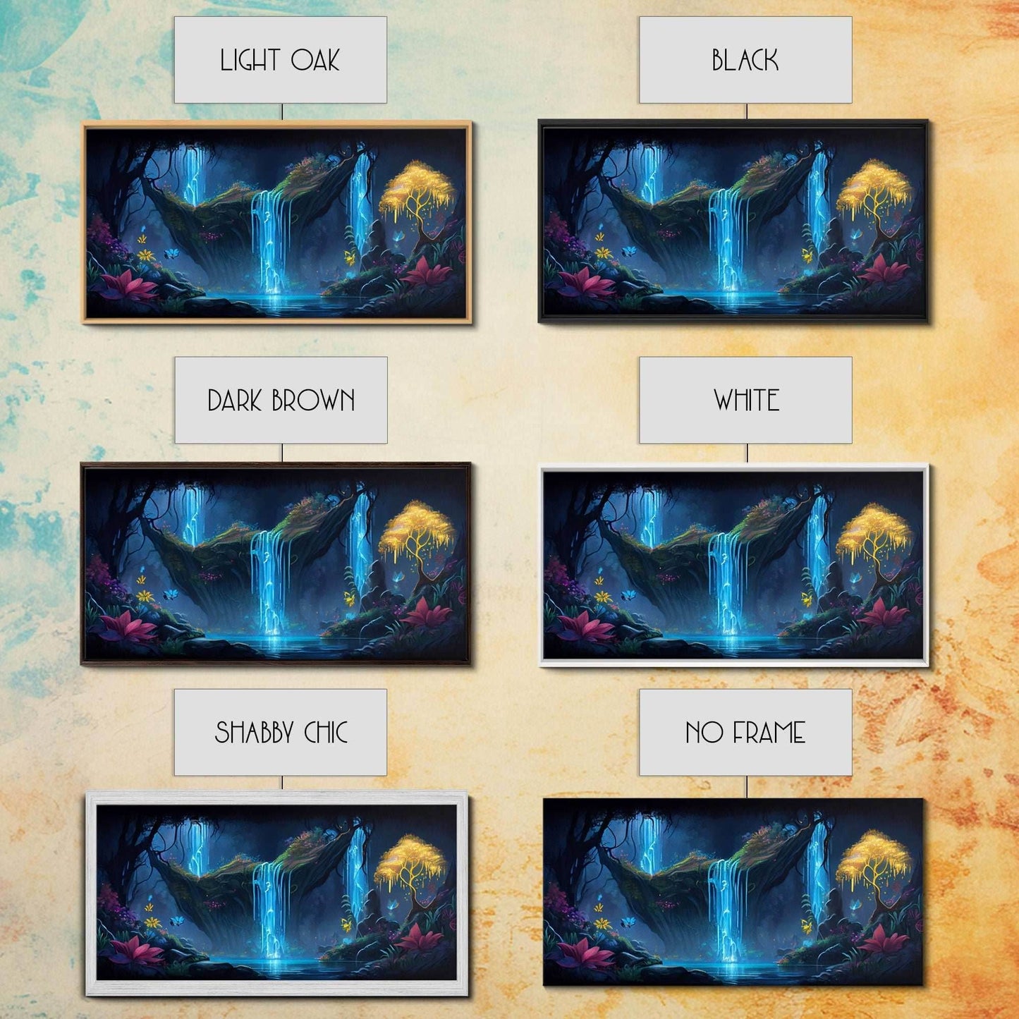 Enchanted Forest Painting, Fantasy Art, Fairy House, Fantasy, Woodland Decor, Woods, Forest, Fairy Forest - 10x20 Inches / Gallery Wrap Canvas - Ready To Hang