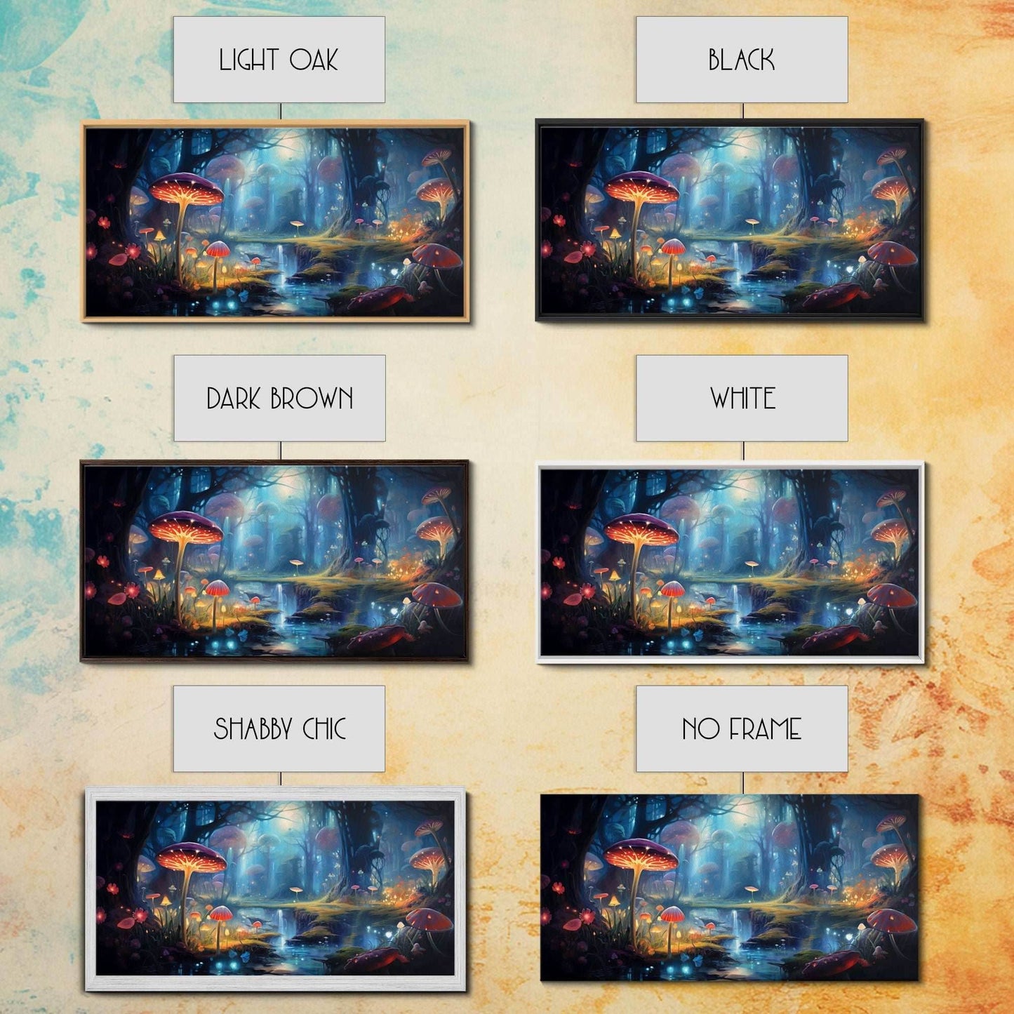 Fantasy Art, Dark Fantasy Forest Framed Canvas Print, Elven Decor, Magical Forest, RPG Game Art, Game Room Art, Witchy Decor, Wall Art - 10x20 Inches / Gallery Wrap Canvas - Ready To Hang