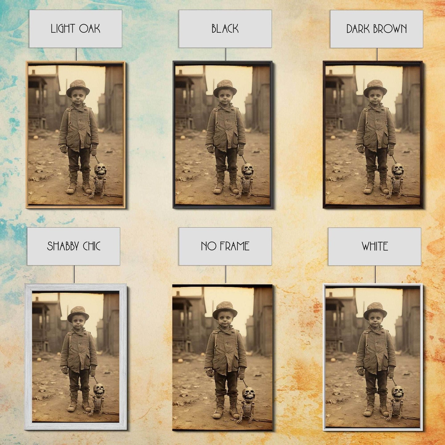 Creepy Wall Art, Skeleton Wall Art, Spooky Decor, Dark Fantasy, Horror Art, Canvas Print, Wall Art, Vertical Print, Home Decor, Wall Decor - 8x12 Inches / Gallery Wrap Canvas - Ready To Hang