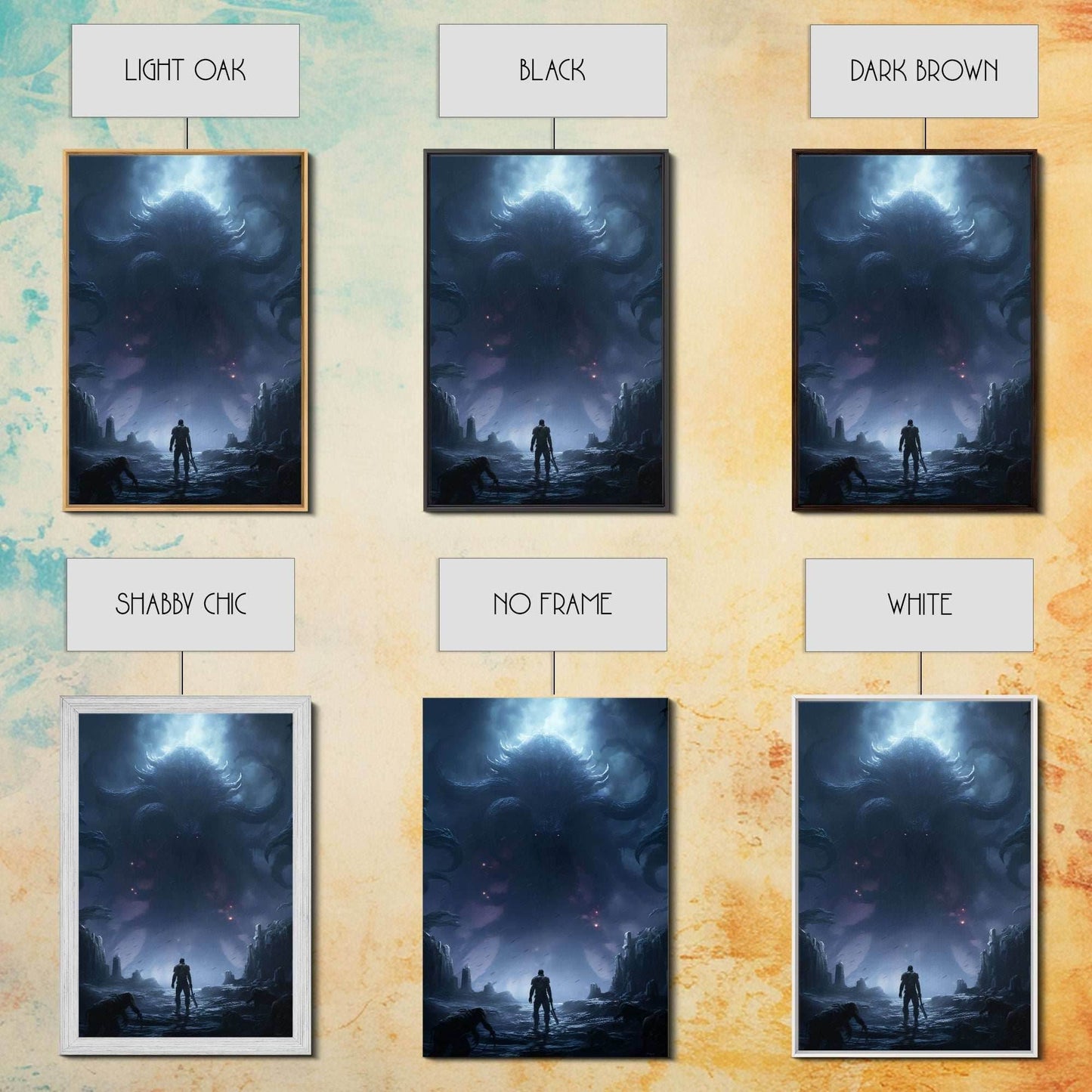 Apocalypse, Dark Art Print, dark fantasy art, Canvas Print, Wall Hanging, Portrait Art, Spooky Decor, Horror Home Decor, Unique Gift - 8x12 Inches / Gallery Wrap Canvas - Ready To Hang