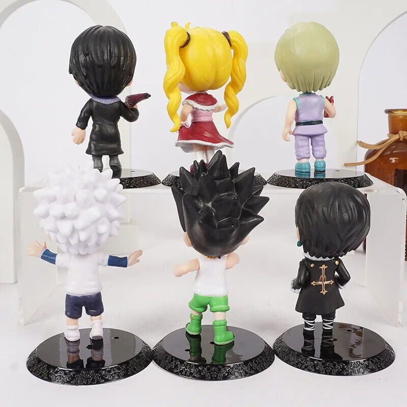 Hunter x Hunter 6 pcs Figurines, Gon Killua Biscuit Chrollo Anime Figures 4 in