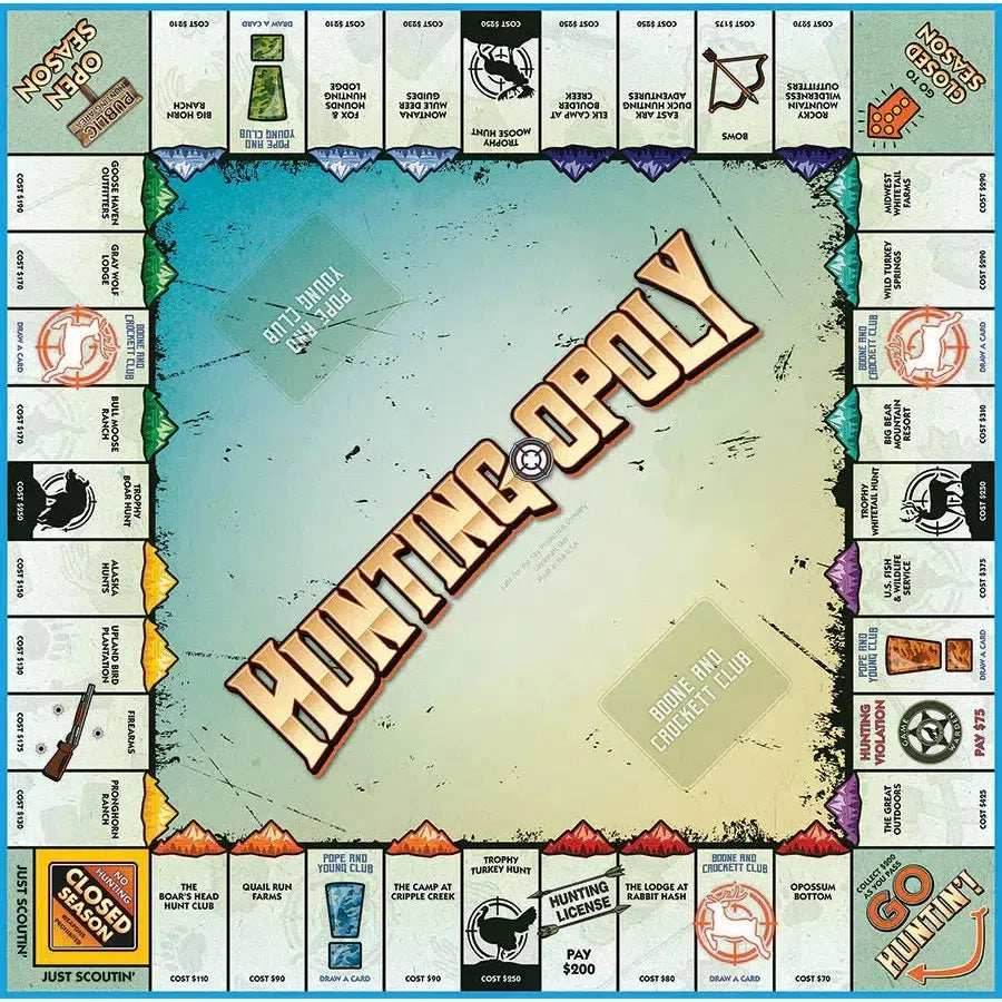 Hunting-Opoly Board Game Outset -
