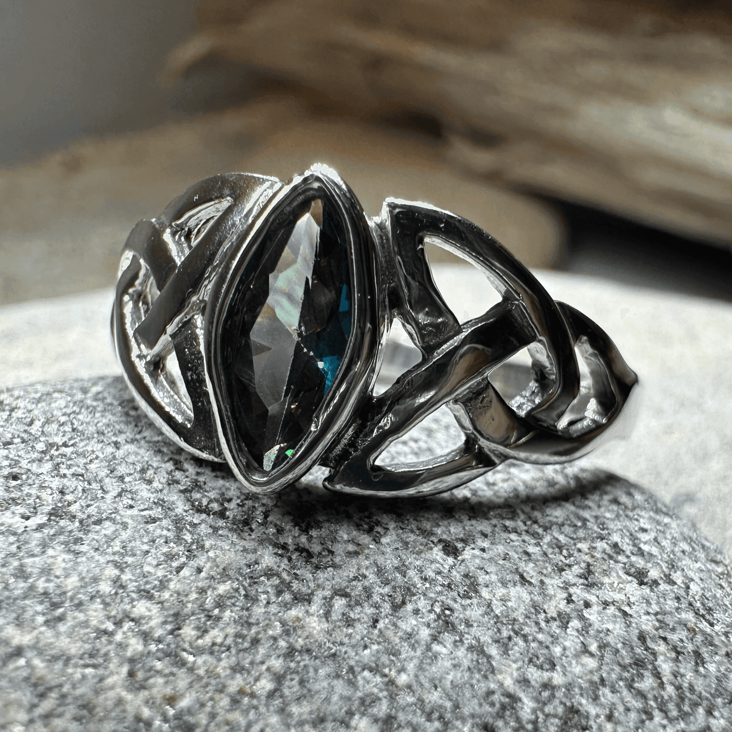 Mystic Topaz Trinity Knot Ring - 5